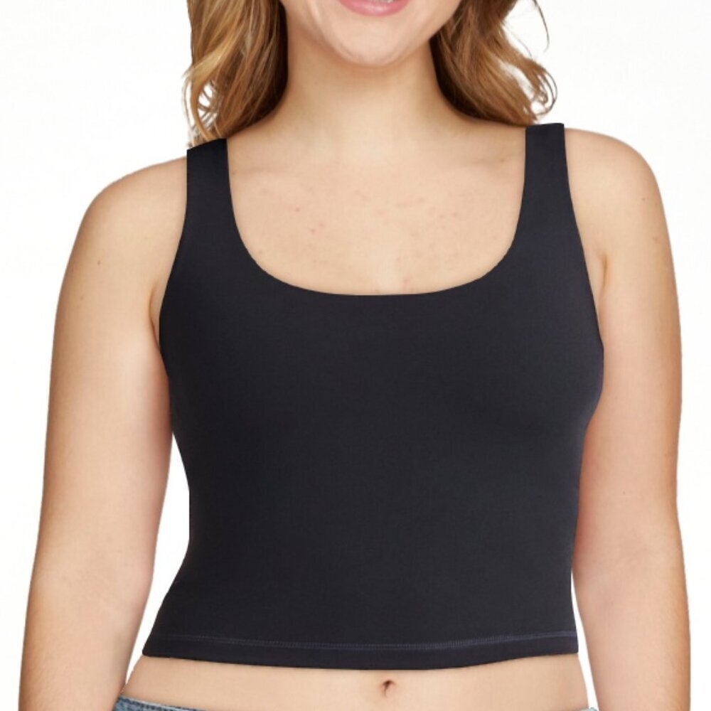 Avia Black Crop Tank Activewear Sports Top Sz S NWOT
